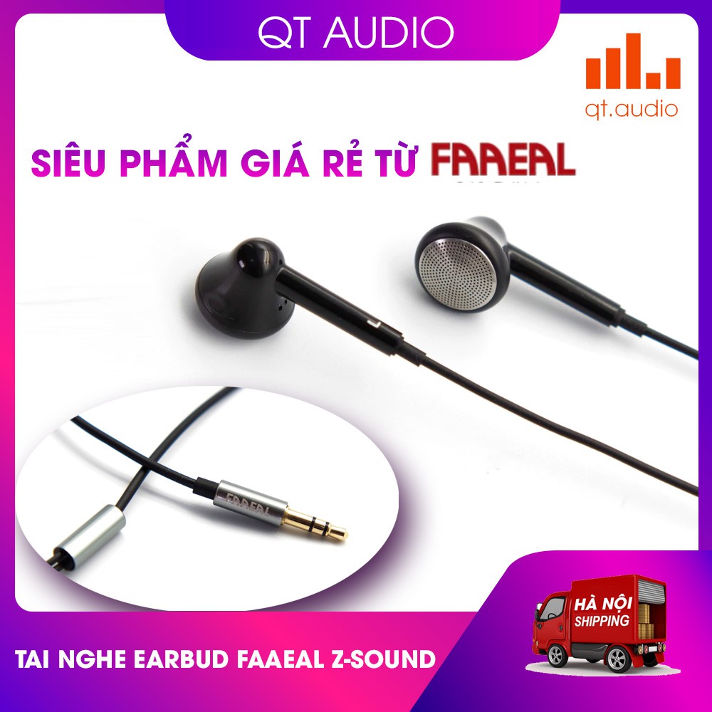 Tai nghe faaeal z-sound earbud, thiết kế đẹp, âm thanh hay, trở kháng 32Ohm