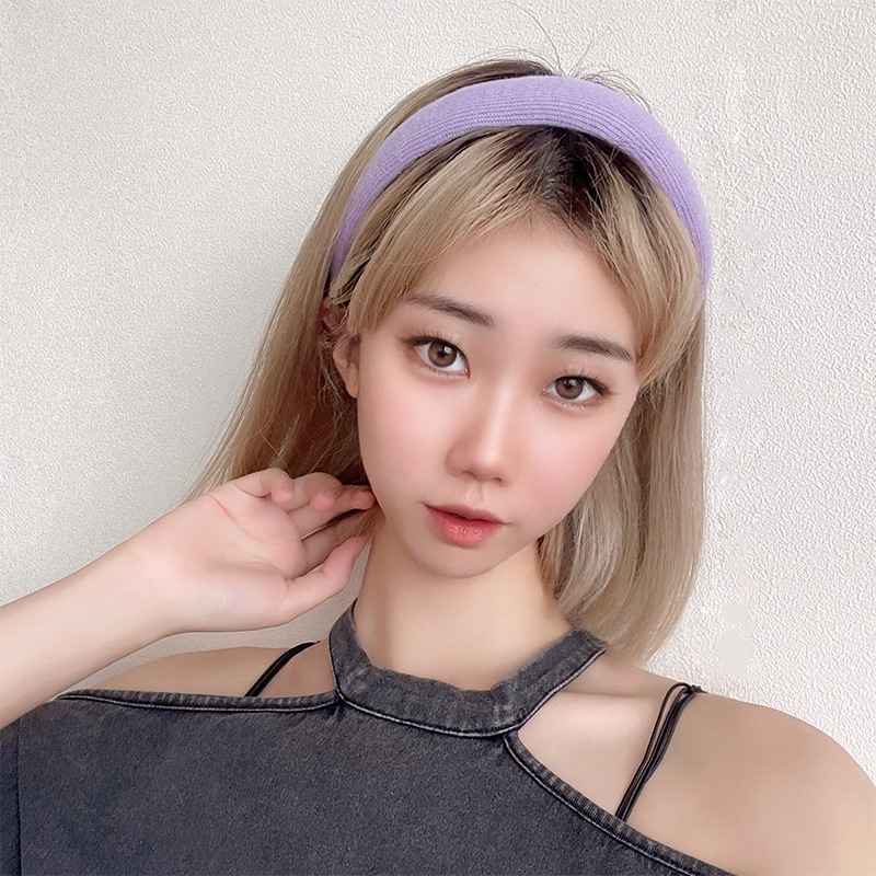 Băng đô cài tóc họa tiết kẻ sọc đơn giản phong cách Hàn Quốc thời trang cho nữ