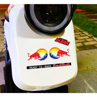 Red Bull KTM Nhà tài trợ Nhãn dán Phụ kiện Ô tô / Xe máy Cá nhân hóa Angry Cow Motocross Decal trang trí