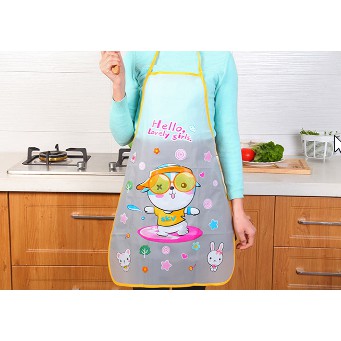 Tạp Dề Nhà Bếp Họa Tiết Hoạt Hình Dễ Thương, Chống Thấm Nước Cực Tốt