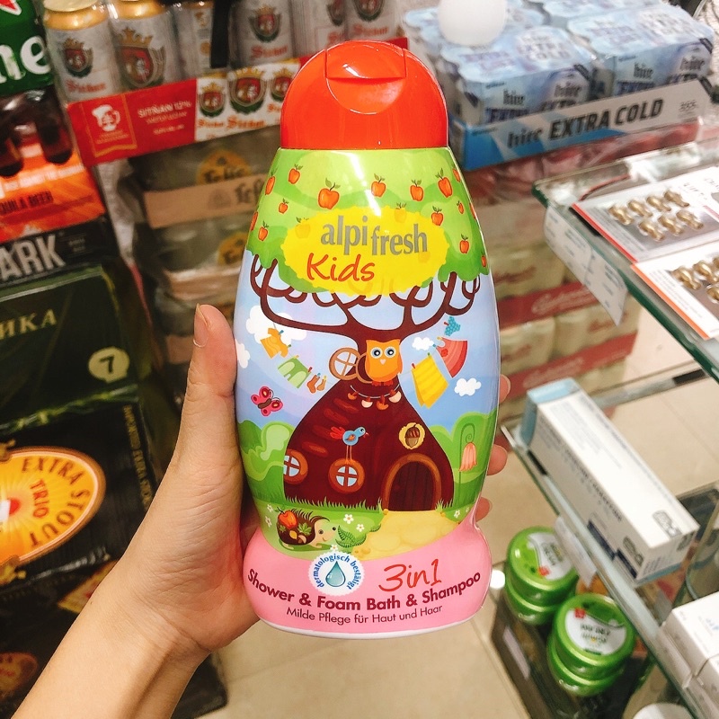 Tắm gội Alpifresh trẻ em Đức - 500ml - bé trai, bé gái