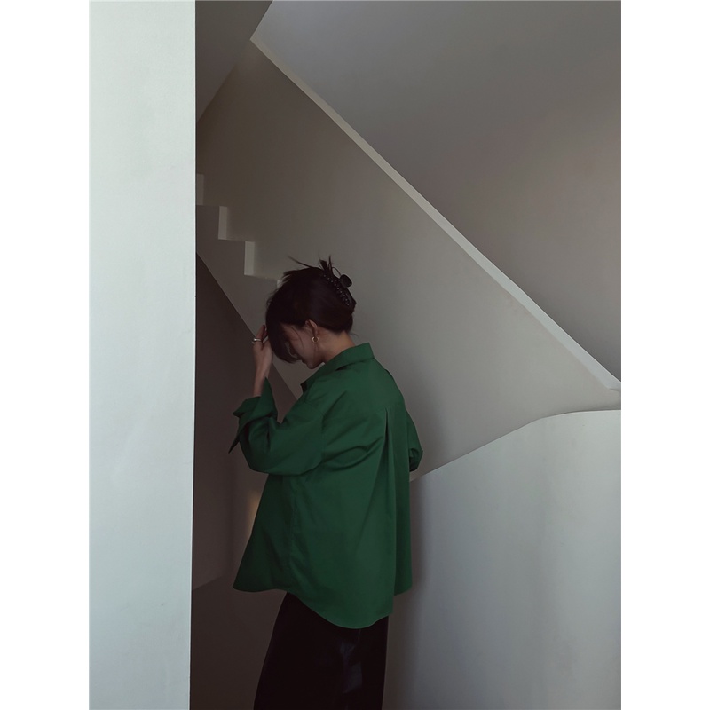 Áo sơ mi dài tay thiết kế mới thời trang theo phong cách hàn quốc cho nữ