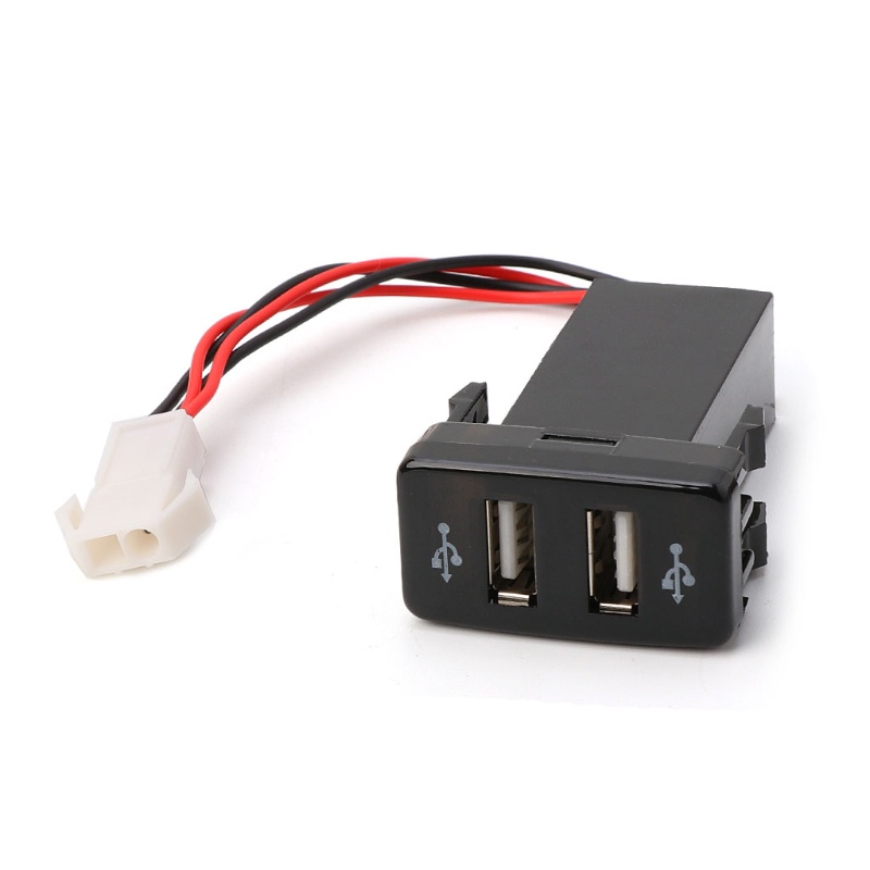 Tẩu Sạc 2 Cổng USB 12V 2 1A Chuyên Dụng Cho Đèn LED Xe Hơi Toyota