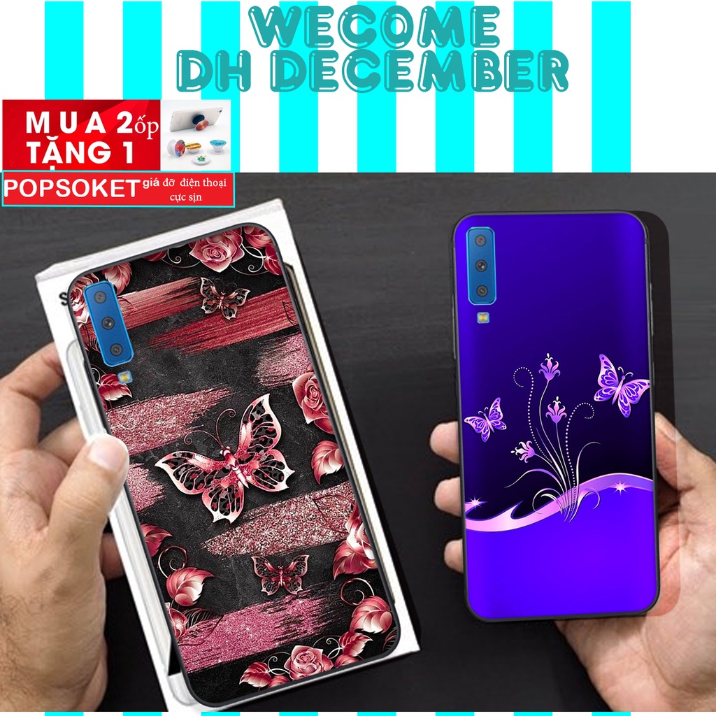 HOT SALE OFF ( 2 ỐP TẶNG 1 POP) Ốp lưng Samsung Galaxy A7 2018 in hình hoa tinh tế , mới mẻ DH DECEMBER