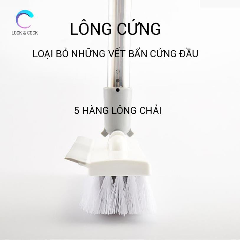 [TUYỂN SỈ ⚡] Chổi lau sàn , cây lau sàn gạt nước quét gạch 2 đầu tiện lợi dễ điều chỉnh chiều dài LOCK &amp; COCK