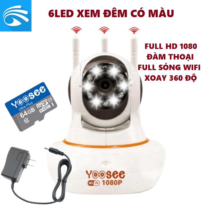 Camera Yoosee Có Màu Ban Đêm 3 râu 2.0 FULLHD