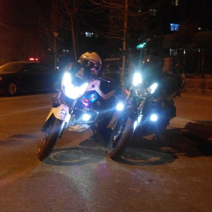 Bộ 3 đèn pha led U7 GreenNetworks ánh sáng đỏ+ Tặng cặp công tắc led