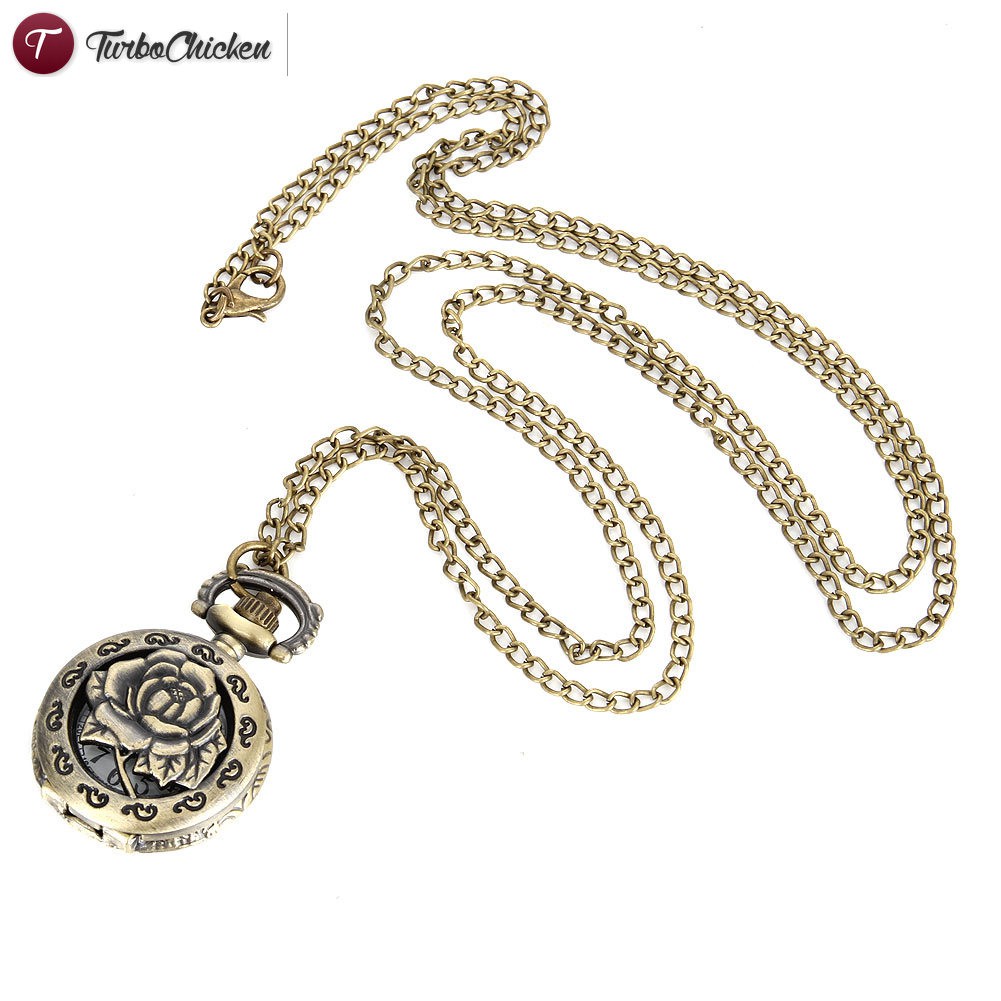 Đồng hồ quả quýt chạm khắc tinh xảo hình bông hoa phong cách vintage | BigBuy360 - bigbuy360.vn