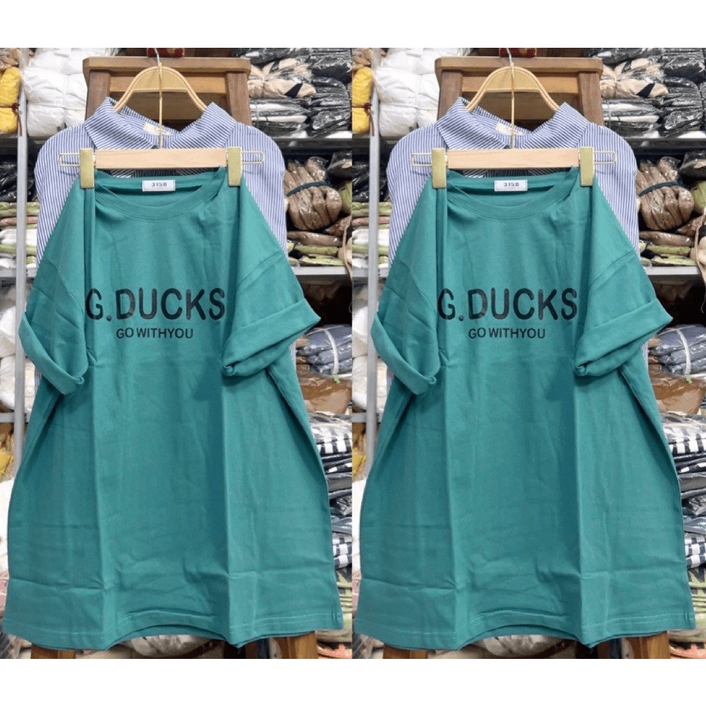 [ Hình Thật 100%] Áo Thun 3158 Unisex Form Rộng Tay Lỡ  In Chữ G.Ducks Chất Cotton Khô Chuẩn Form  - ĐĂNG QUANG CLOTHER