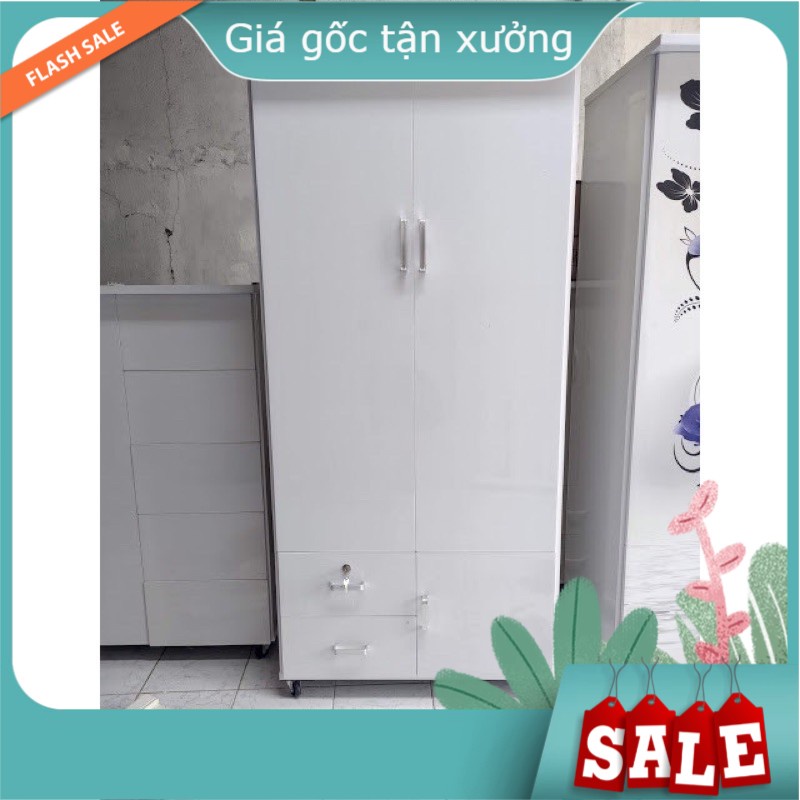 Tủ nhựa Hà Nội 2 cánh, 2 buồng, tủ nhựa đài Loan bền, đẹp GIÁ XUẤT XƯỞNG kích thước 0.8x x 0.5 x 1.85 m
