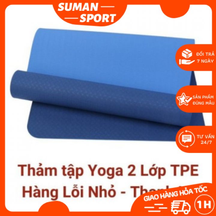 [Lỗi nhỏ - Hàng thanh lý] Thảm tập GYM, Thảm tập YOGA chống trượt 2 lớp tpe. Hàng thanh lý không đổi trả