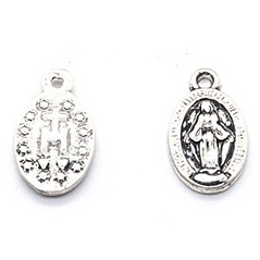 Mặt dây chuyển Thánh Giá hợp kim kẽm màu bạc cổ TG05 phụ kiện handmade Công Giáo