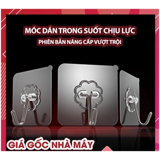 [FLASH SALE 1K] MÓC DÁN TƯỜNG TRONG SUỐT SIÊU BỀN SIÊU DÍNH CHỊU LỰC TỐT-HÀNG LOẠI 1