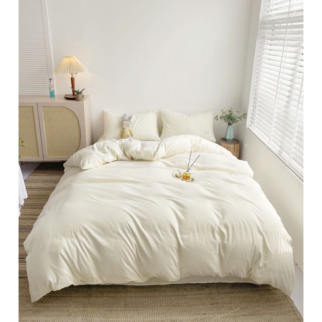 Set Vỏ Chăn Ga Gối 4 Món Chất liệu Cotton Tici notag Mềm Mịn Mát - Lin An Bedding