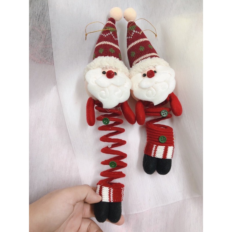 Ông già noel lò xo treo trang trí noel-hot trend 2022