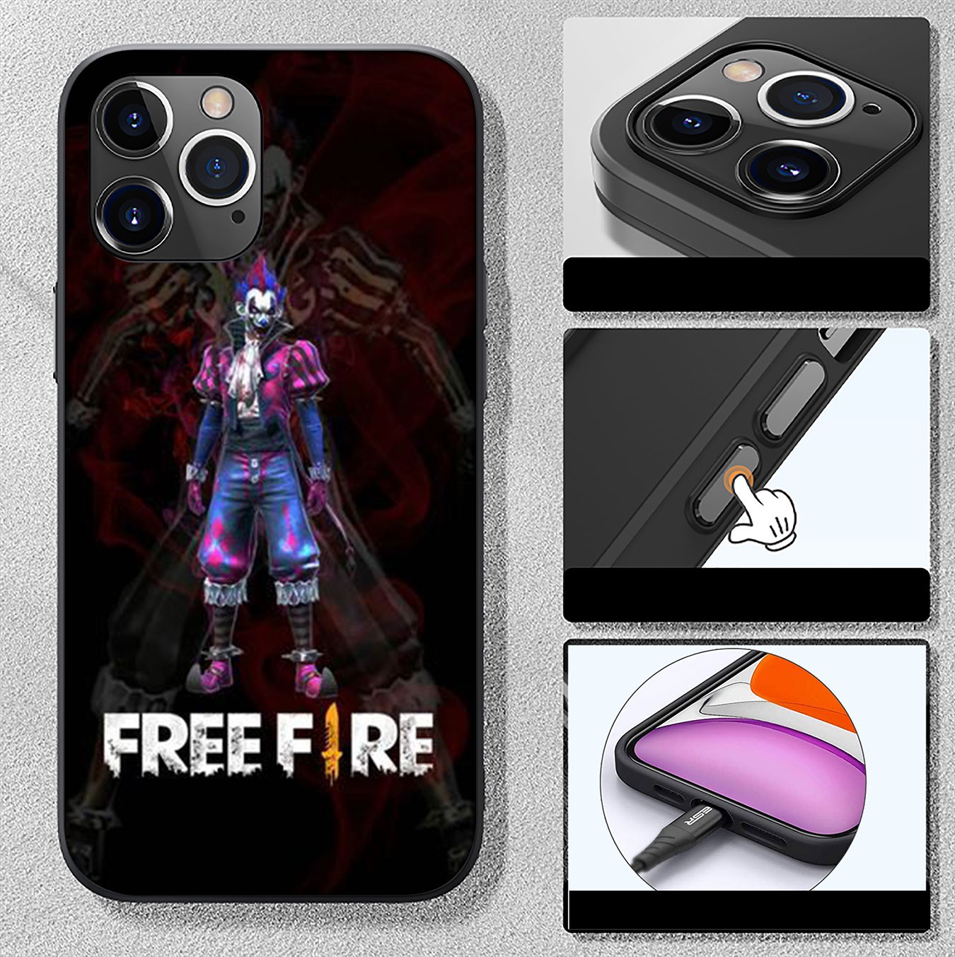 Samsung Galaxy S21 Ultra S8 Plus F62 M62 A2 A32 A52 A72 S21+ S8+ S21Plus Casing Soft Silicone Free fire Game Phone Case