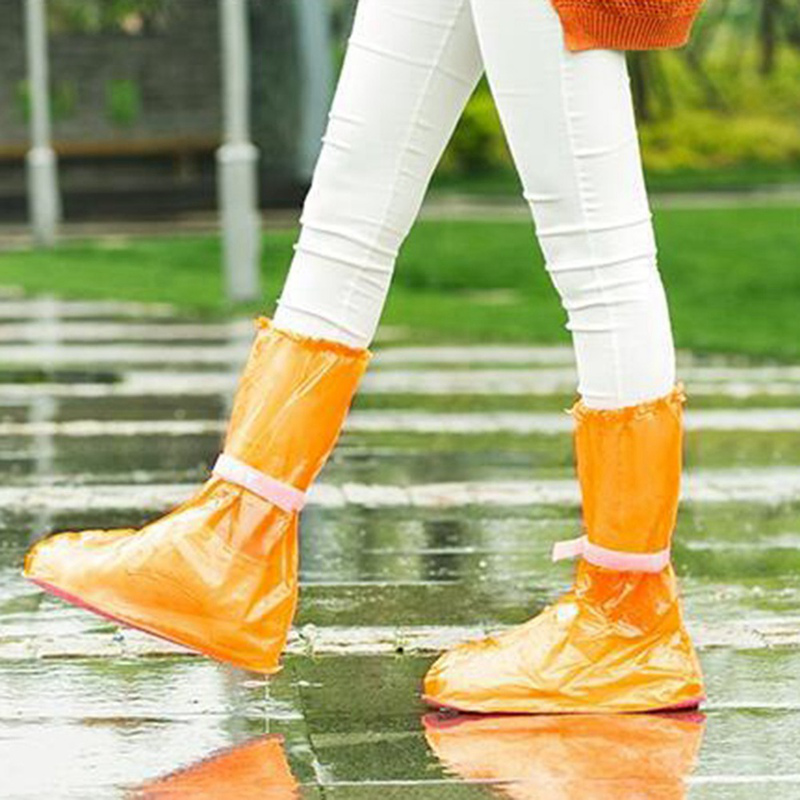 Bọc giày đi mưa cổ cao dày dặn chống thấm nước chống trượt chân chống mòn tiện dụng cho cả nam và nữ