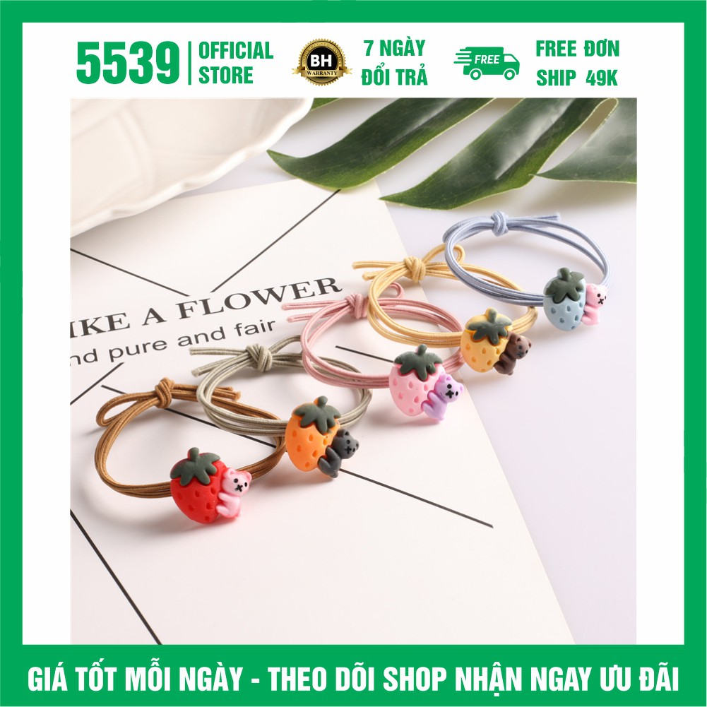 Dây cột tóc hàn quốc hình trái cây dễ thương nhiều màu thích hợp mọi lứa tuổi - Shop 5539