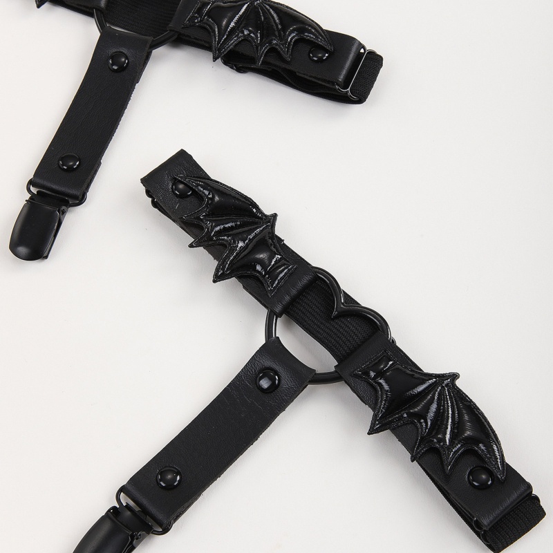 Dây Nịt Đùi Bằng Da PU Trang Trí Cánh Dơi Thời Trang Dành Cho Nữ