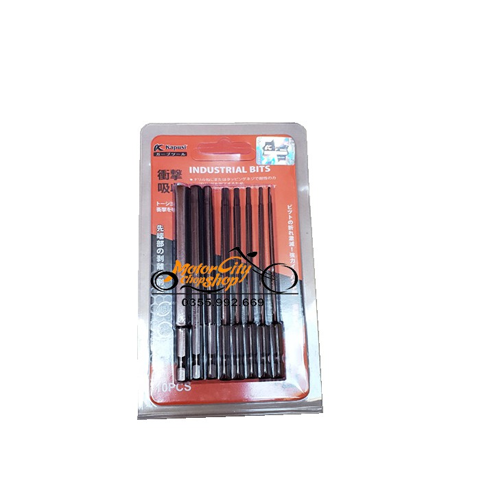 Bộ 8 lục giác cho máy khoan, máy bắn vít dài 100mm KAPUSI JAPAN