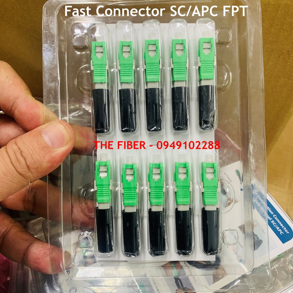 Bộ 10 Đầu nối quang nhanh FC SC/APC GPON - Fast connector SC/APC FPT