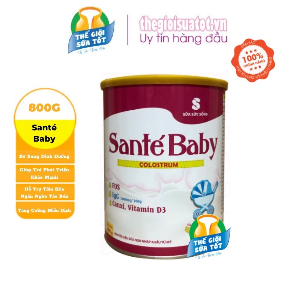 Sữa Sức Sống Santé Baby Colostrum 800Gr - Bổ Sung Dinh Dưỡng Giúp Trẻ Phát Triển Toàn Diện thegioisuatot