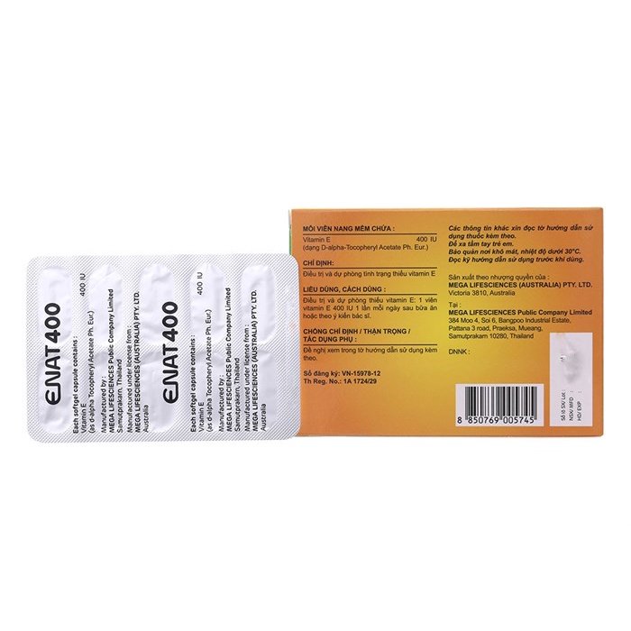 VITAMIN E 400 HỘP 30 VIÊN