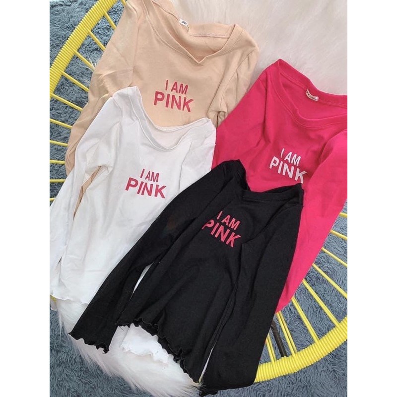 Áo thu đông dài tay, áo kiểu, áo i am pink