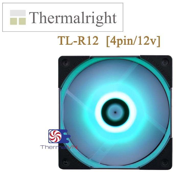 Quạt fan case 12cm Thermalright TL-R12 RGB - Quạt 7 cánh sức gió 65 CFM, hiệu ứng RGB 16.7 triệu màu