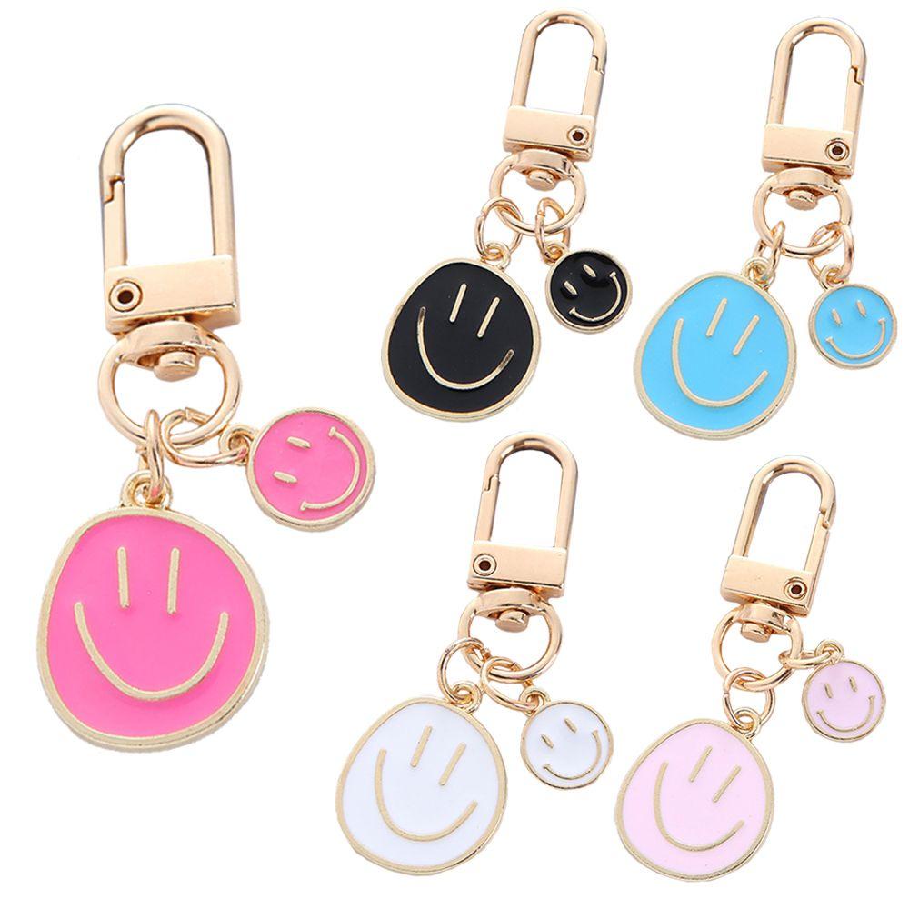 MXGOODS 1 Móc Khóa Kim Loại Hình Mặt Cười Thời Trang