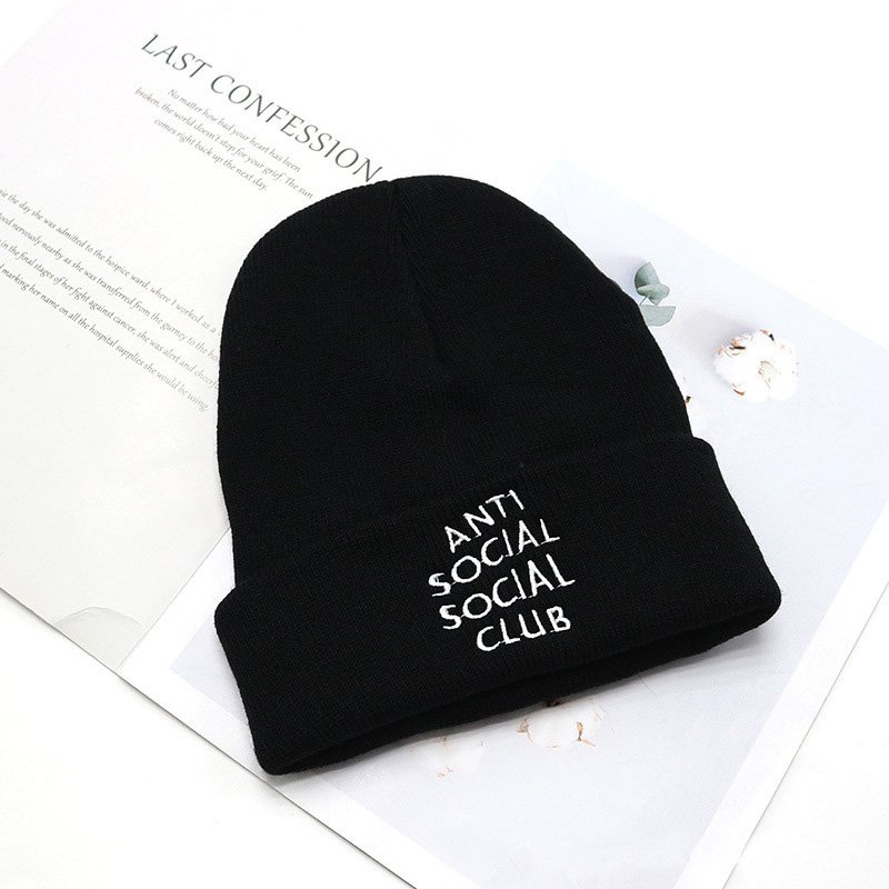 Mũ Nón Len ANTI SOCIAL CLUB ASSC phong cách hip hop thời trang đường phố 4 màu - SẴN HÀNG- L04