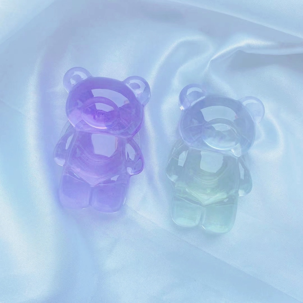 Giá đỡ điện thoại trong suốt hình gấu 3D nhiều màu dễ thương