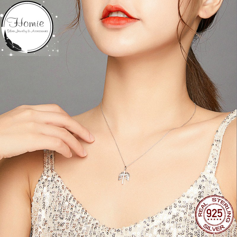 [Bạc Ý 925] Vòng cổ bạc đính đá dành cho nữ Silver Cross (Mã SCN421)