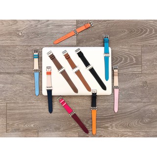 Dây da thời trang kiểu Hermes dành cho Apple Watch