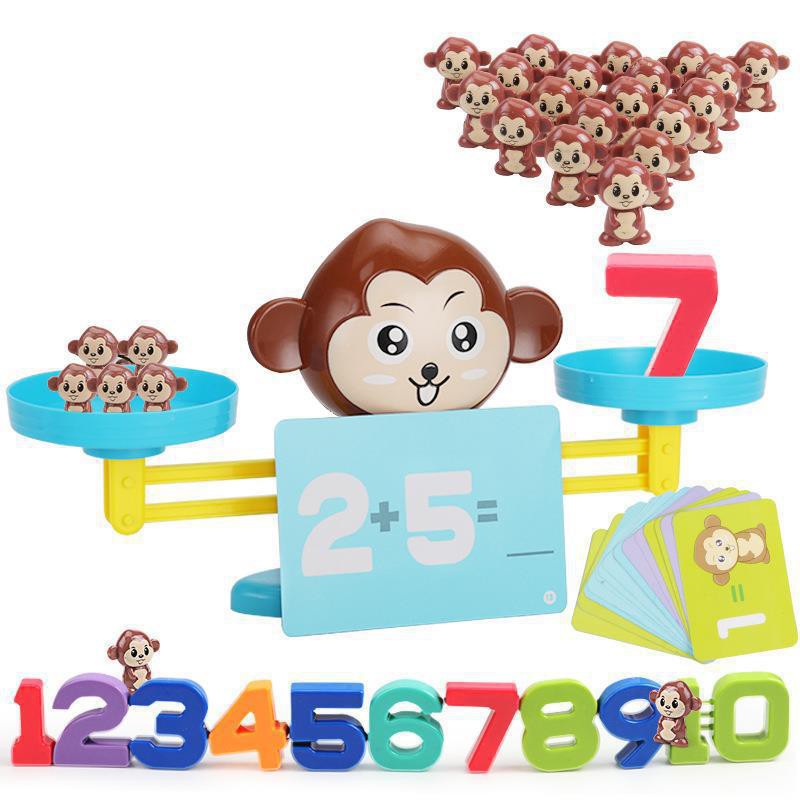 Cân Khỉ Đồ chơi học toán cân bằng thông minh cho bé  HTCAK