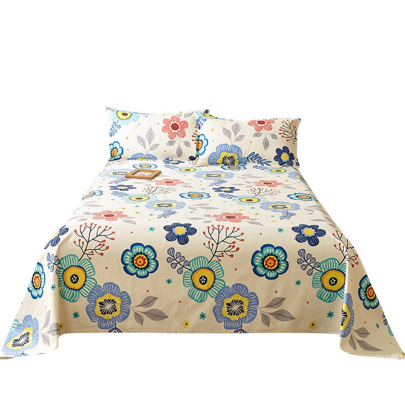 Bộ Chăn Ga Và Vỏ Gối Cotton Màu Trơn Xinh Xắn