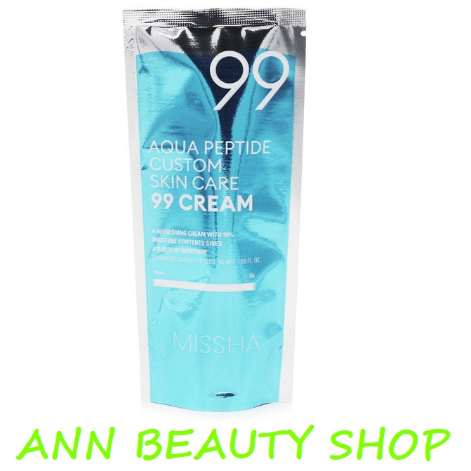 THANH LÝ Kem dưỡng Missha Aqua Peptide Custom Skin Care 50ML (DATE 22/7/2021)