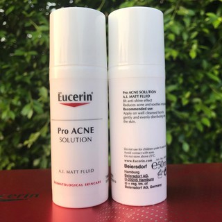 Kem Giúp Kiểm Soát Dầu, Giảm Mụn ProAcne Solution Mattifying Fluid - Eucerin 50ml