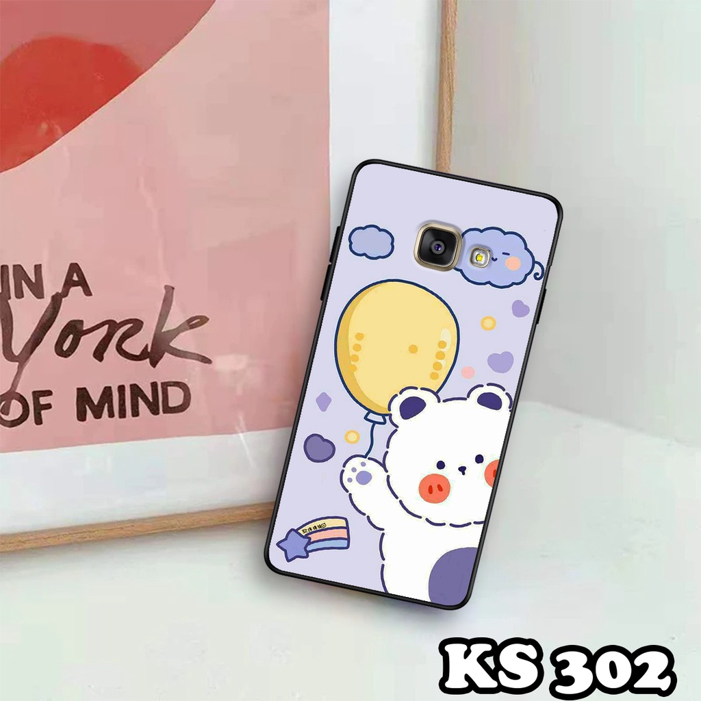 Ốp lưng Samsung A7 2016 - A5 2016 - A3 2016 - Ốp in hình Gấu&amp;Thỏ siêu xinh - Lưng nhám viền TPU chống trầy xước
