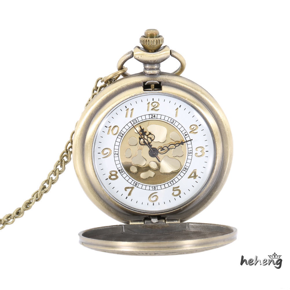 Đồng Hồ Quả Quýt Mặt Tròn In Số La Mã Phong Cách Vintage Ốp