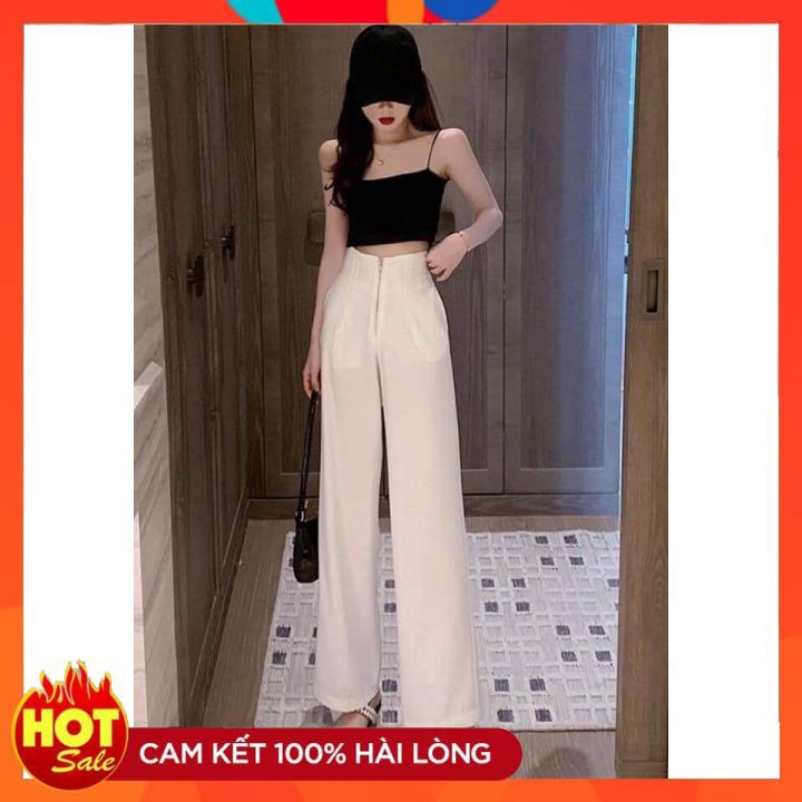 QUẦN SUÔNG CẠP CAO GEN BỤNG KHÓA TRƯỚC💓HOT TREND 2021💓 QUẦN VẢI ỐNG RÔNG ỐNG RỘNG SIÊU HÁCH DÁNG CHO CHỊ EM Hàng đẹp | WebRaoVat - webraovat.net.vn