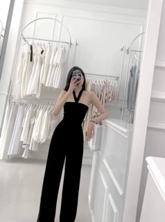 Jumpsuits Quần Suông Dài Cổ Yếm