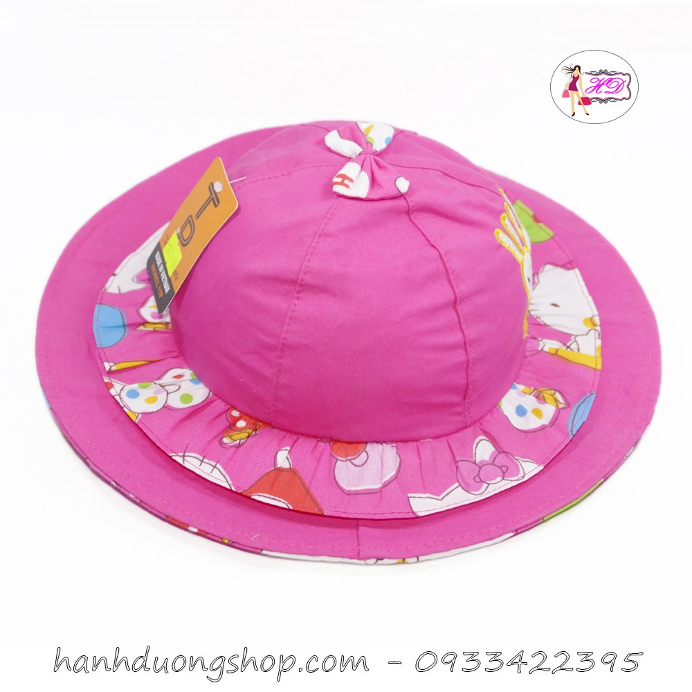 [ HÌNH THẬT NHIỀU MẪU ] Mũ tai bèo nữ trẻ em từ 3 đến 5 tuổi vành rộng có nơ chất liệu vải mềm mại thoáng mát dễ giặc