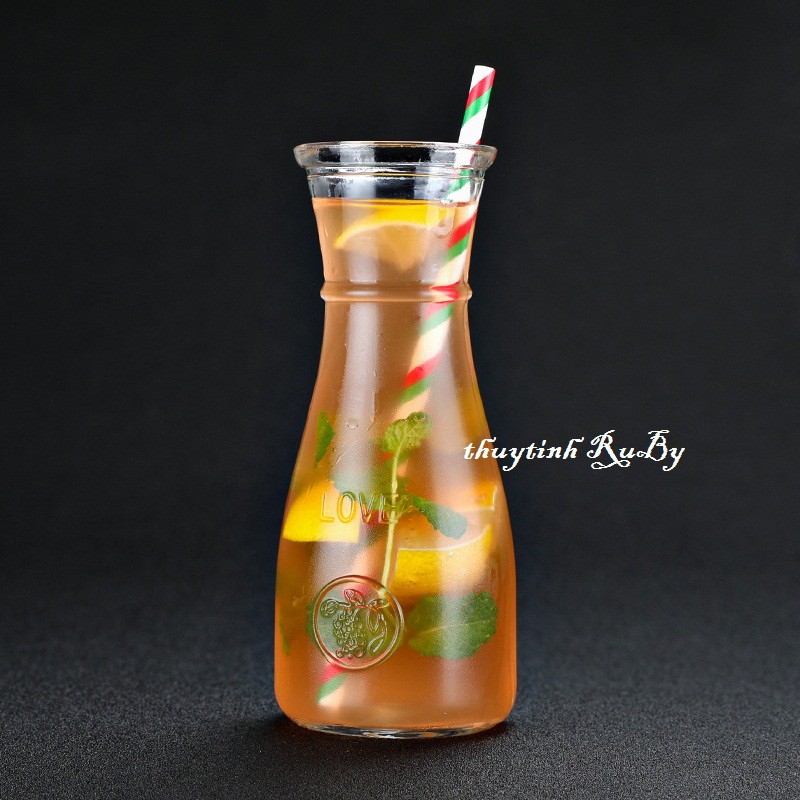 Ly thủy tinh eo uống trà sữa 350ML - Ly cốc sinh tố