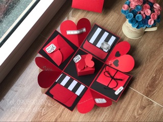 Hộp quà lovebox- 10cm- quà tặng độc đáo dịp sinh nhật, anniversary, thanks you...