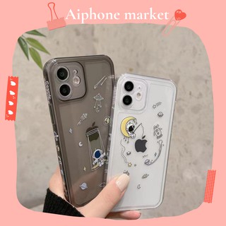 Ốp điện thoại silicon mềm hình phi hành gia sáng tạo thích hợp cho iPhone 12Pro max iPhone11 iPhone12 Apple
