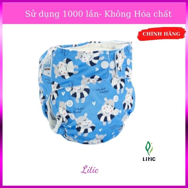 Bỉm vải Goodmama size M, L cho bé 3-20kg - Siêu chống tràn, vải mềm mịn, thoáng mát, có thể giặt