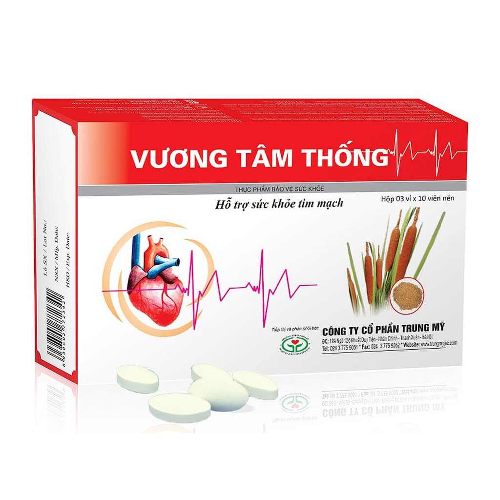 Vương Tâm Thống - Hỗ trợ phòng ngừa xơ vữa động mạch (Hộp 30 viên)