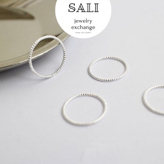 Nhẫn bạc nữ xoăn trơn, nhẫn bạc nữ đơn giản, nhẫn bạc nữ mảnh, nhẫn bạc 925 thương hiệu Salise Jewelry - NSM004