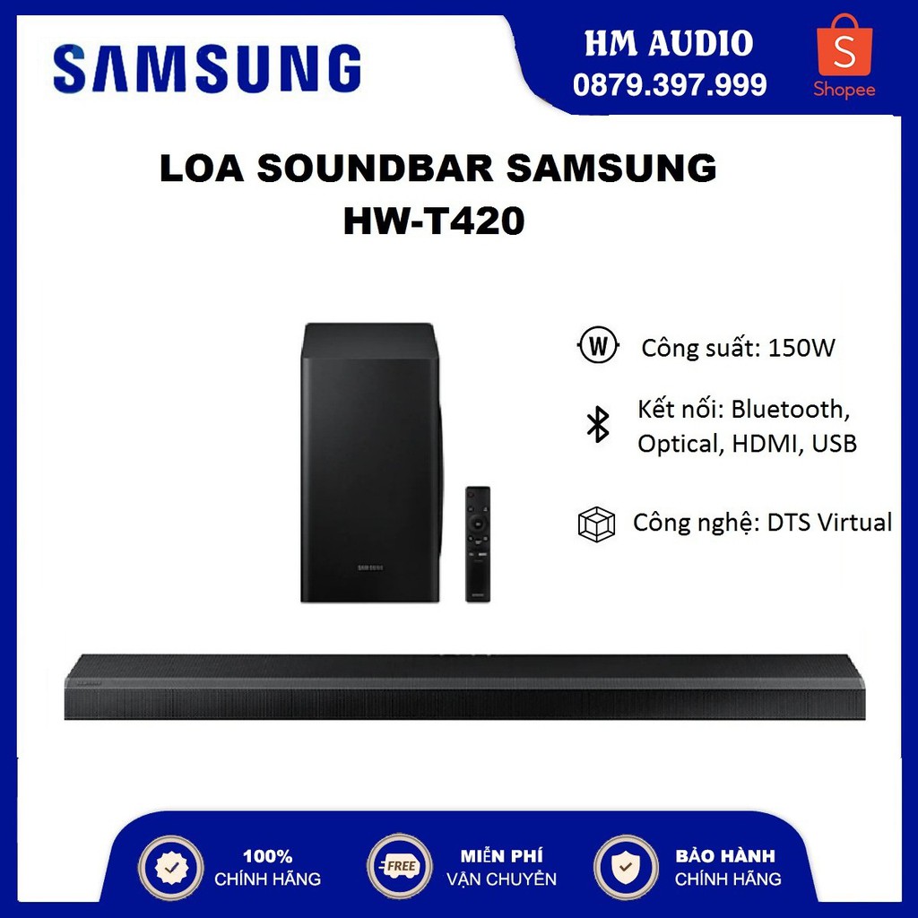Loa thanh Soundbar Samsung 2.1 HW-T420 , Bảo hành 12 tháng